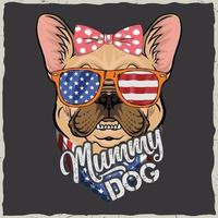 perro con la ilustración de pitbull impresión cita retro vintage camiseta svg diseño vector