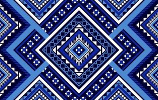 Geometric ethnic seamless pattern. Traditional native style. Blue striped. Design for background, illustration, wallpaper, fabric, clothing, carpet, embroidery