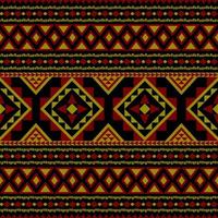 patrón sin costuras étnico geométrico tradicional. diseño para fondo, alfombra, papel tapiz, ropa, envoltura, batic, tela, ilustración vectorial. estilo de bordado vector