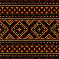 Gemetric ethnic seamless pattern traditional. Design for background, carpet, wallpaper, clothing, wrapping, batic, fabric, vector illustraion. embroidery style.