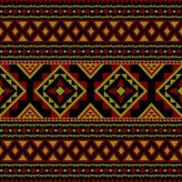 Gemetric ethnic seamless pattern traditional. Design for background, carpet, wallpaper, clothing, wrapping, batic, fabric, vector illustraion. embroidery style.