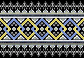 diseño tradicional de patrón oriental étnico geométrico para fondo, alfombra, papel pintado, ropa, envoltura, batic, tela, ilustración vectorial. Estilo de bordado. vector