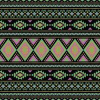 Gemetric ethnic seamless pattern traditional. Design for background, carpet, wallpaper, clothing, wrapping, batic, fabric, vector illustraion. embroidery style.