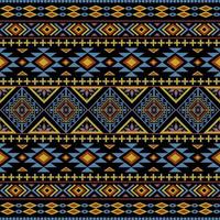 Gemetric ethnic seamless pattern traditional. Design for background, carpet, wallpaper, clothing, wrapping, batic, fabric, vector illustraion. embroidery style.