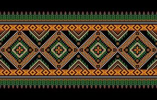 patrón oriental étnico geométrico tradicional. decoración de flores diseño para fondo, alfombra, papel tapiz, ropa, envoltura, batic, tela, ilustración vectorial. Estilo de bordado. vector