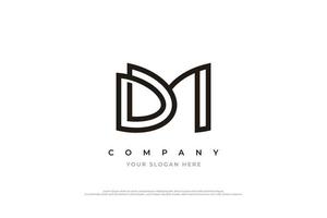 Initial Letter DM Logo Design Vector Template