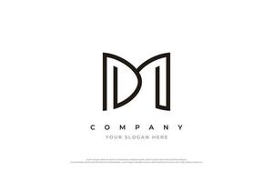 Initial Letter DM Logo Vector Template