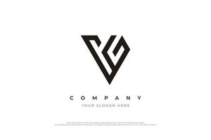 Initial Letter VG Logo Design Vector