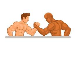 Panco or Arm Wrestling battle sport illustration vector