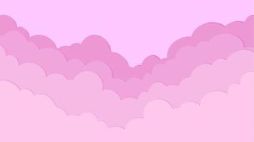 Pink Cloud Sky vector