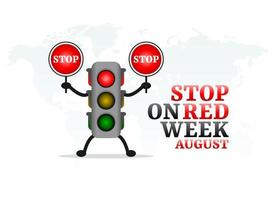 vector graphic of stop on red week good for stop on red week celebration. flat design. flyer design.flat illustration.