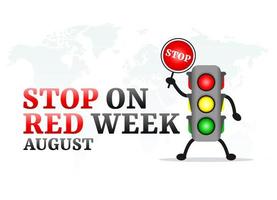 vector graphic of stop on red week good for stop on red week celebration. flat design. flyer design.flat illustration.
