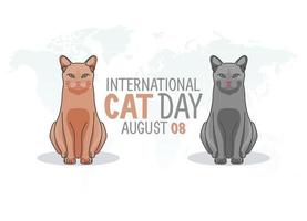 vector graphic of international cat day good for international cat day celebration. flat design. flyer design.flat illustration.