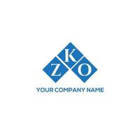 diseño de letras zko. diseño de logotipo de letras zko sobre fondo blanco. concepto de logotipo de letra inicial creativa zko. diseño de letras zko. diseño de logotipo de letras zko sobre fondo blanco. z vector