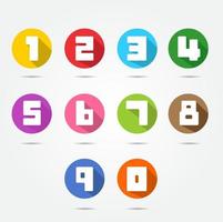 Colorful Number Set vector