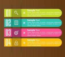 colorida infografía de 4 pasos vector