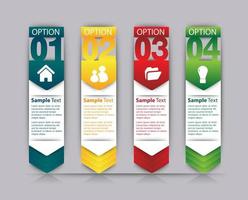 Colorful 4-step Infographic vector