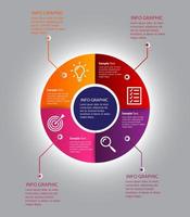 colorida infografía de 4 pasos vector