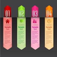 Colorful 4-step Infographic vector