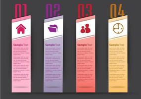 Colorful 4-step Infographic vector