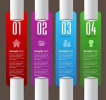 Colorful 4-step Infographic vector