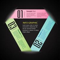 Colorful 3-step Infographic vector