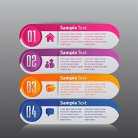 Colorful 4-step Infographic vector