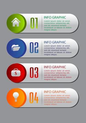 Colorful 4-step Infographic