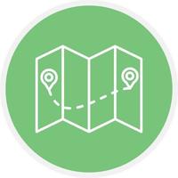 Map Line Circle vector