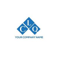 CLQ letter logo design on WHITE background. CLQ creative initials letter logo concept. CLQ letter design. vector