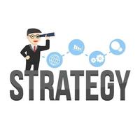 business strategy design character on white background vector