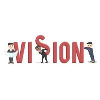 business vision design character on white background vector