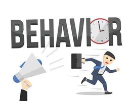 business behavior character on white background vector