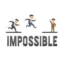 business Nothing is impossible design character on white background vector