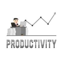 business productivity design character on white background vector