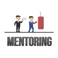 business mentoring design character on white background vector