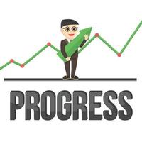 business progress design character on white background vector