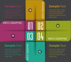 colorida infografía de 4 pasos vector