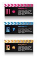 Colorful 3-step Infographic vector