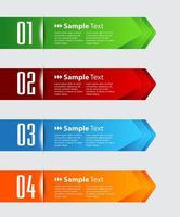 colorida infografía de 4 pasos vector