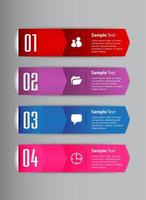 Colorful 4-step Infographic vector