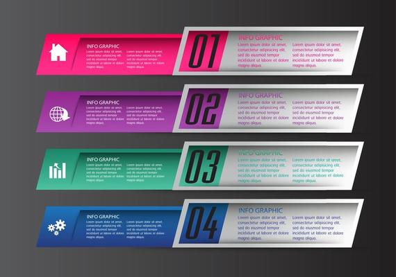 Colorful 4-step Infographic