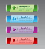 Colorful 4-step Infographic vector