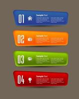 colorida infografía de 4 pasos vector