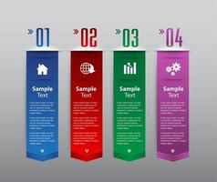 Colorful 4-step Infographic vector