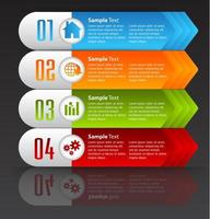 Colorful 4-step Infographic vector