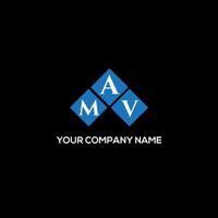 MAV letter logo design on BLACK background. MAV creative initials letter logo concept. MAV letter design. vector