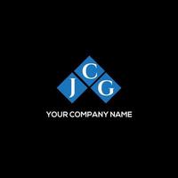 diseño de logotipo de letra jcg sobre fondo negro. concepto de logotipo de letra de iniciales creativas jcg. diseño de letras jcg. vector