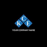 diseño de logotipo de letra kce sobre fondo negro. concepto de logotipo de letra de iniciales creativas kce. diseño de letras kce. vector