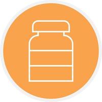 Pills Bottle Line Circle vector